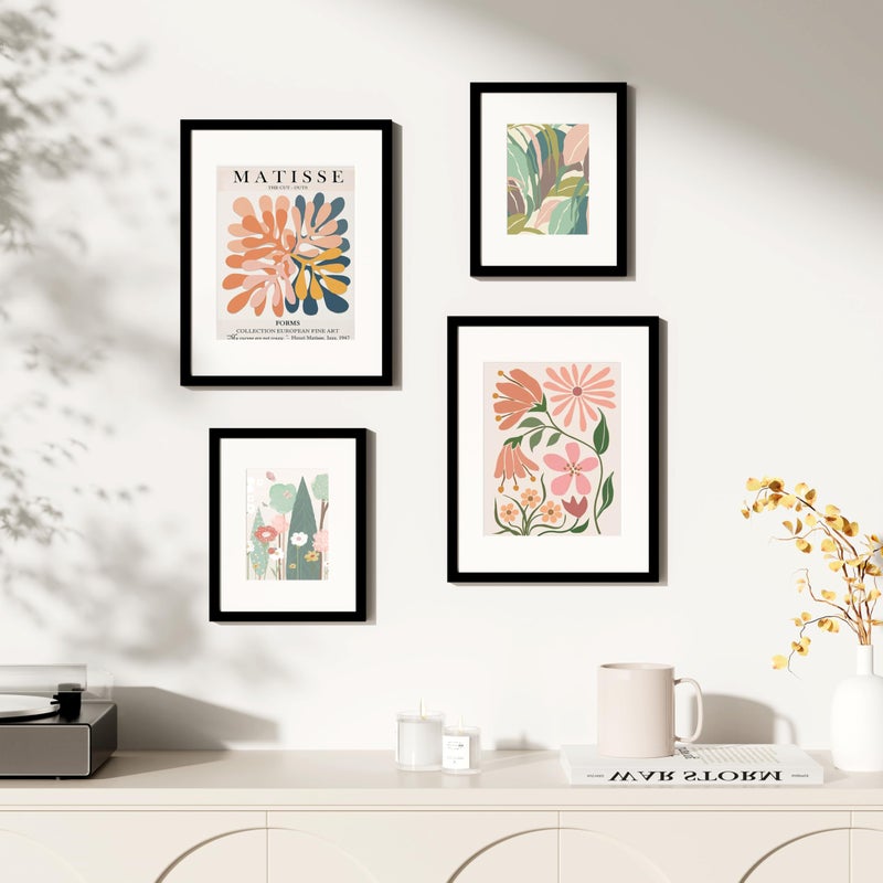 Vittanly 8x10 Picture Frames Set of 3, Display Photo 5x7 with Mat or 8x10 without Mat, Picture Frame for Wall Mount or Tabletop Display, Black - Image 4